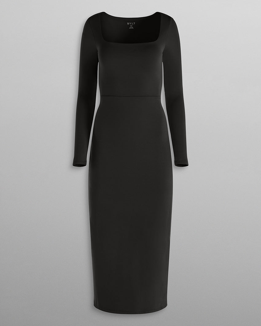 Balm Square Neck Long Sleeve Maxi Dress