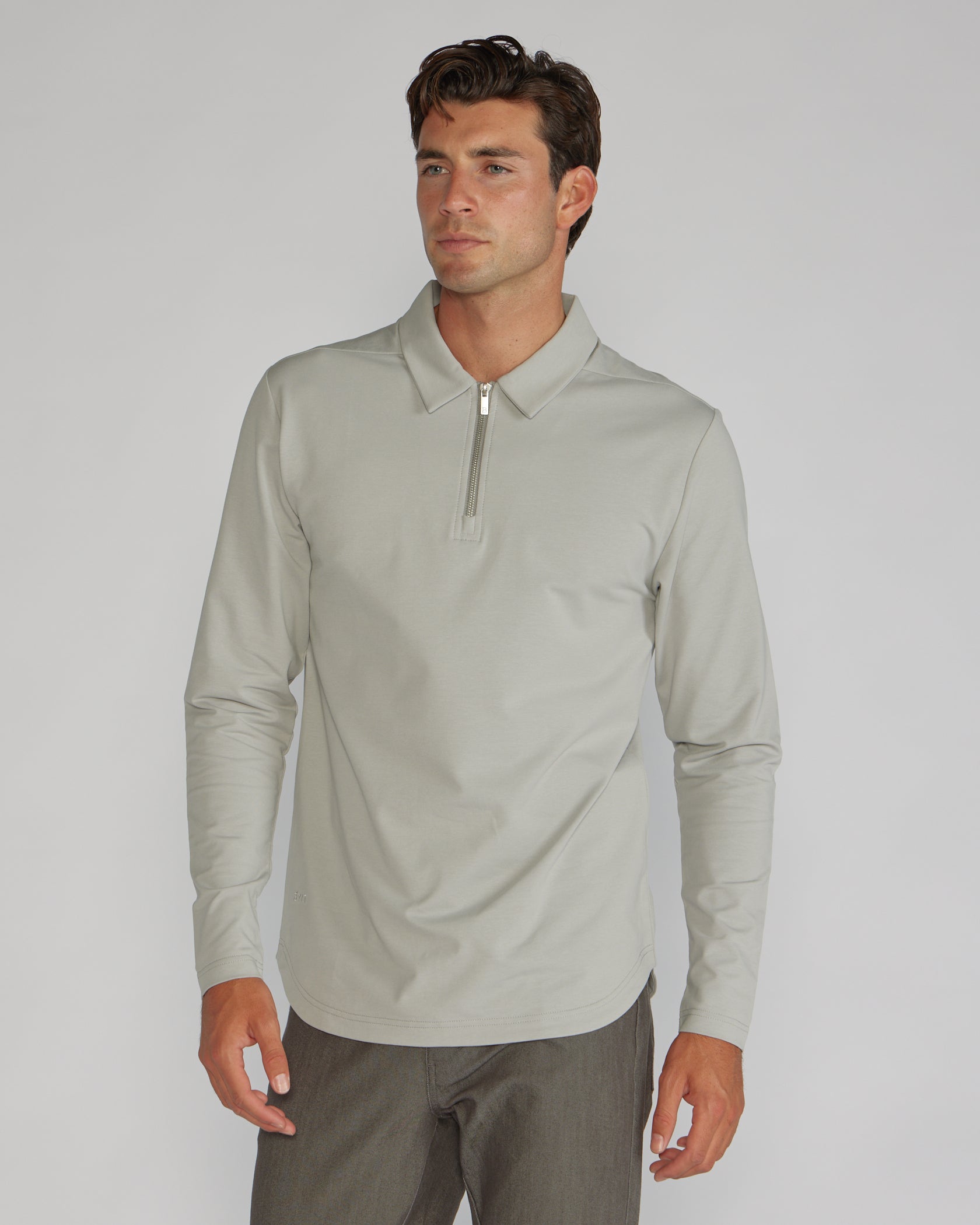 LUX Long Sleeve Zip Polo