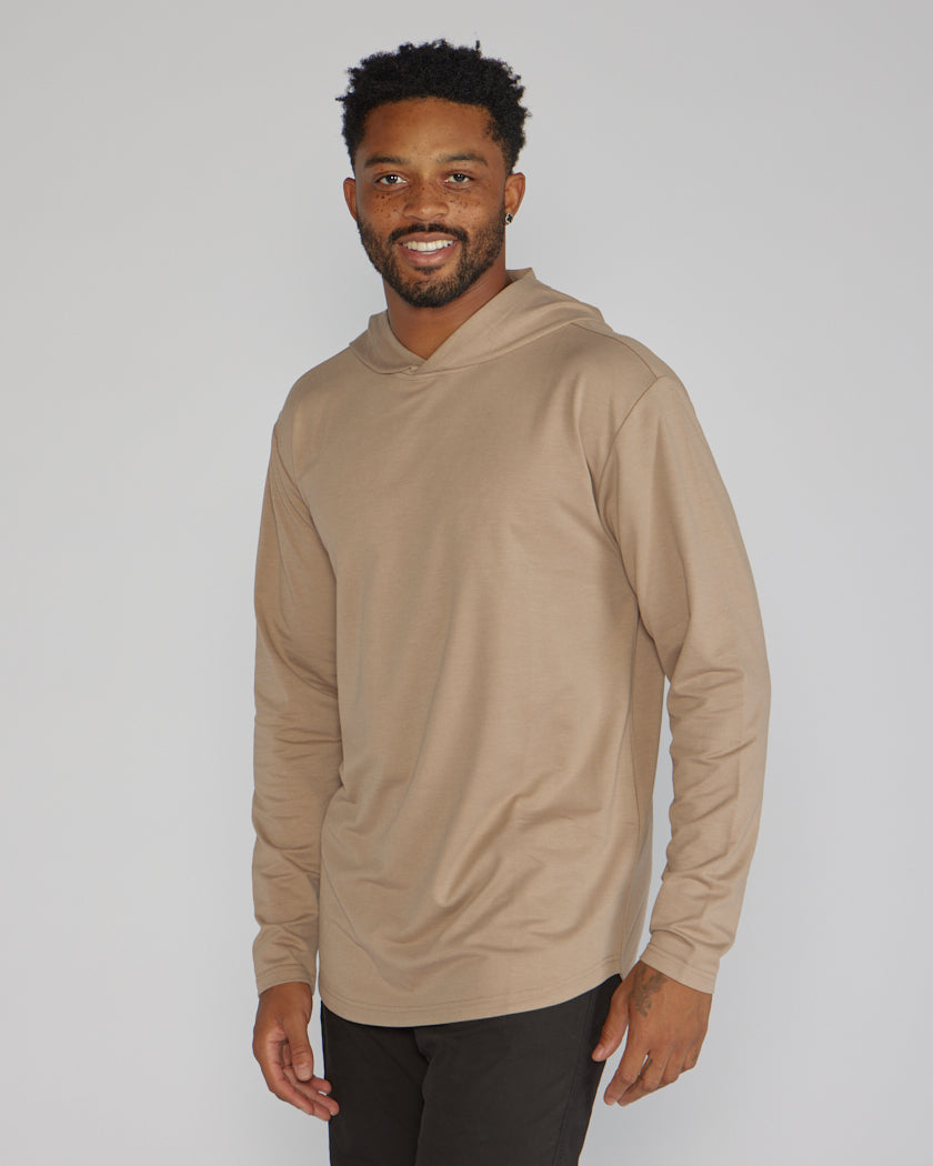 Hooded Drop-Cut Long Sleeve