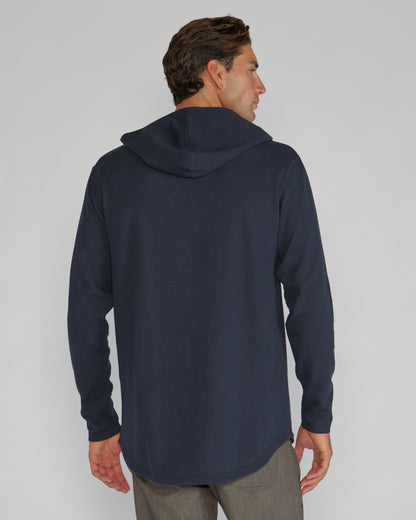 Thermal Hooded Drop-Cut Long Sleeve