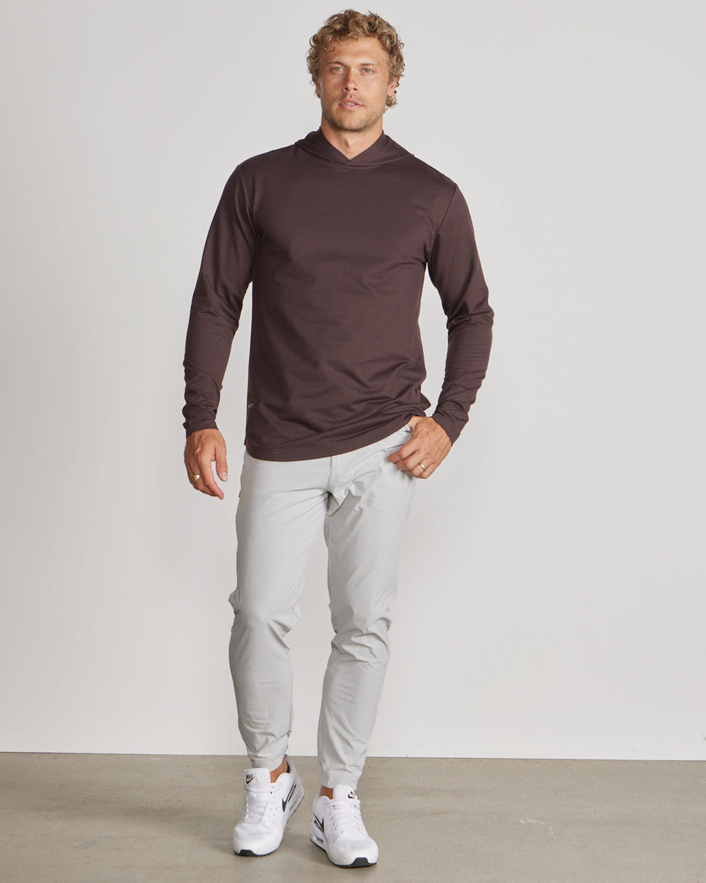 Hooded Drop-Cut Long Sleeve