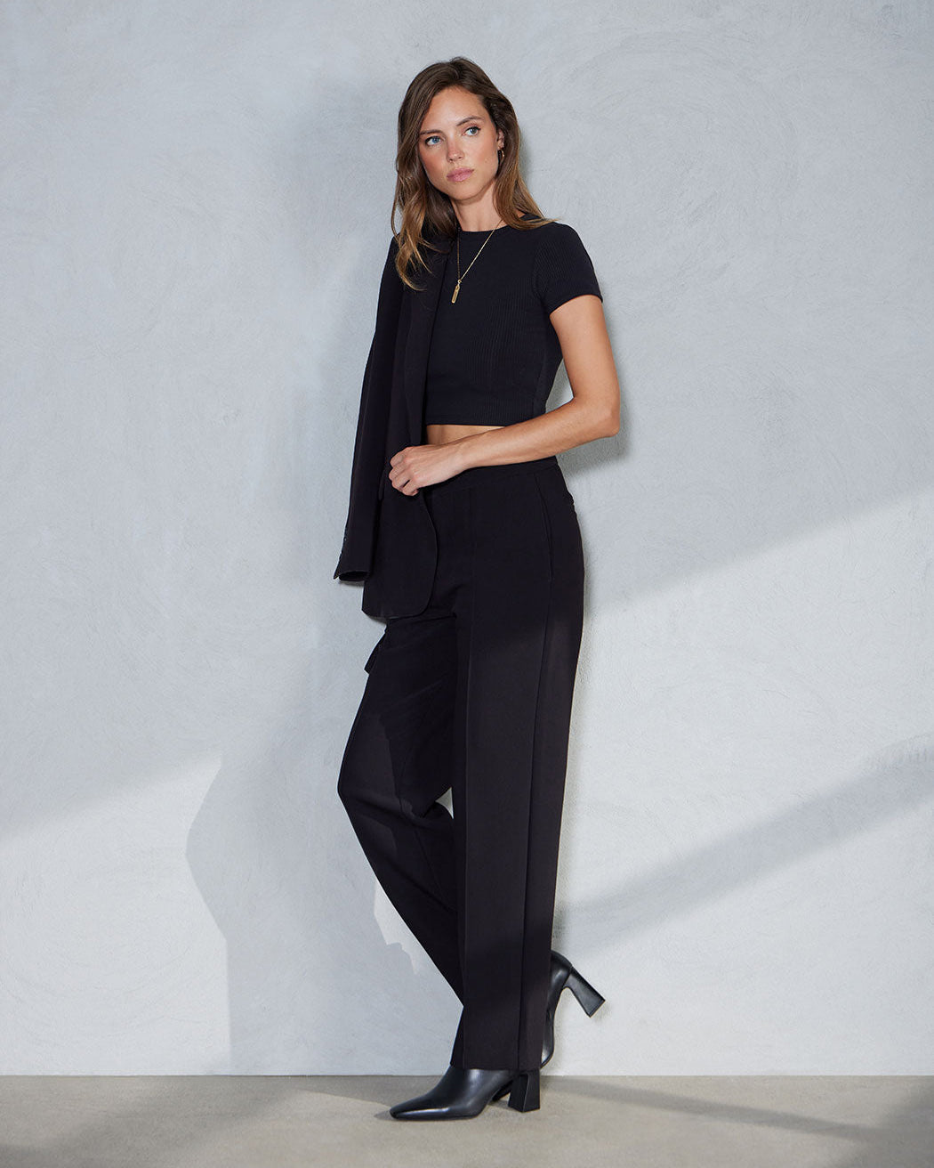 Midtown Straight Leg Pintuck Pant