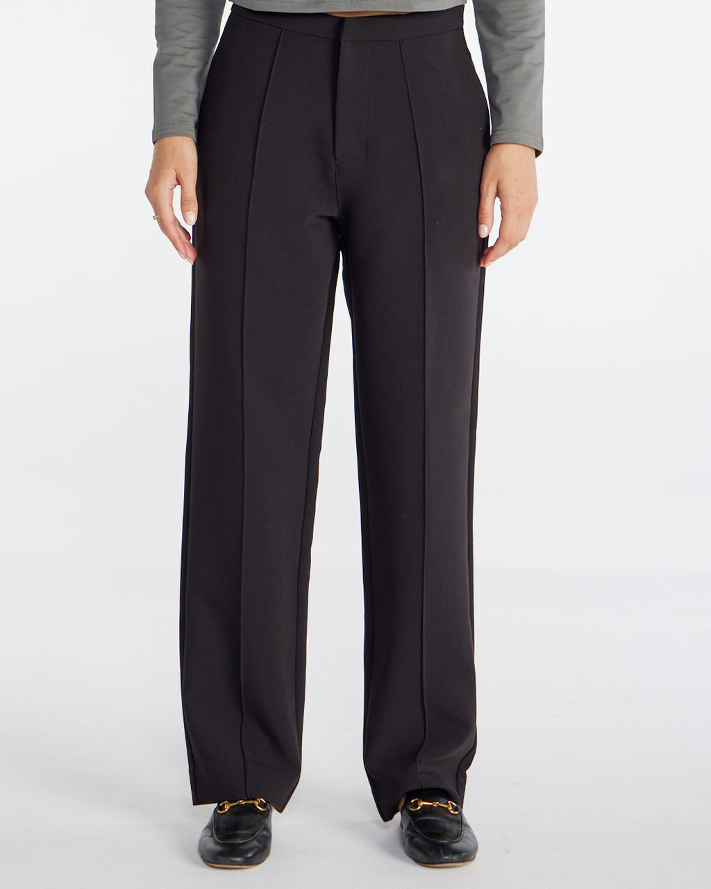 Midtown Straight Leg Pintuck Pant