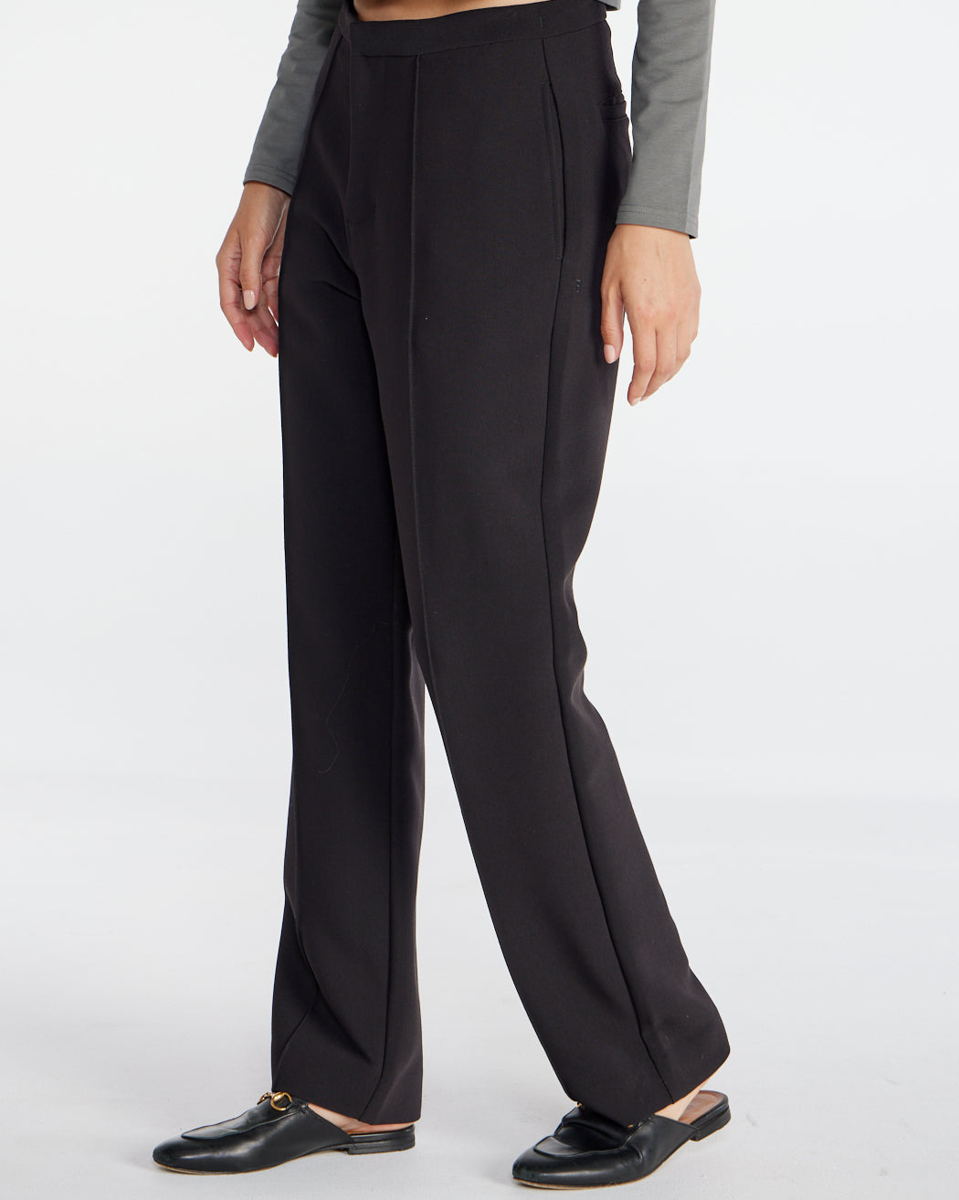 Midtown Straight Leg Pintuck Pant