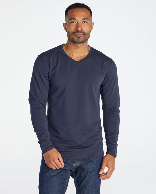 V-Neck Long Sleeve Drop-Cut: LUX
