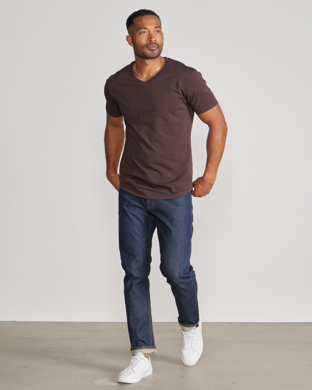 5-Item Drop-Cut V-Neck: LUX Bundle