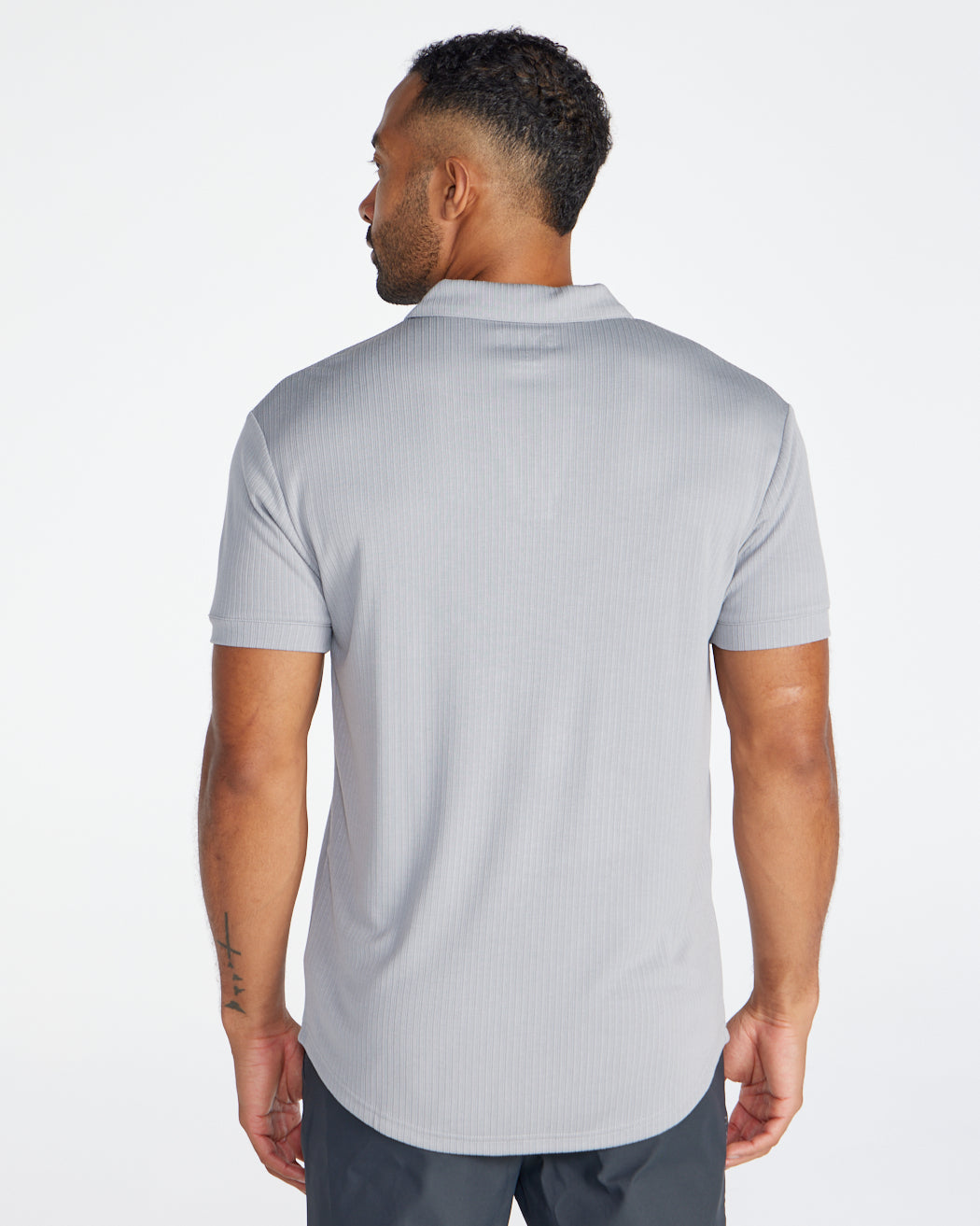 2-Item Ribbed Short Sleeve Open V Polo Bundle