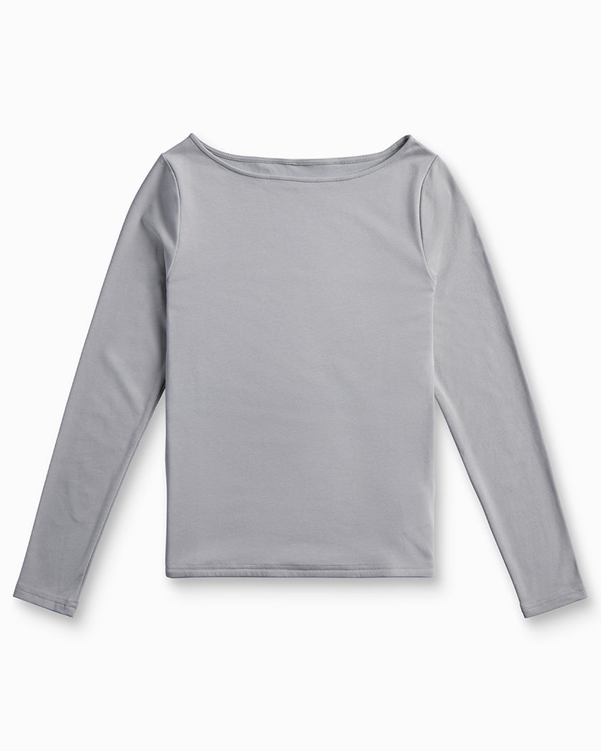 Drift Fitted Boat Neck Long Sleeve