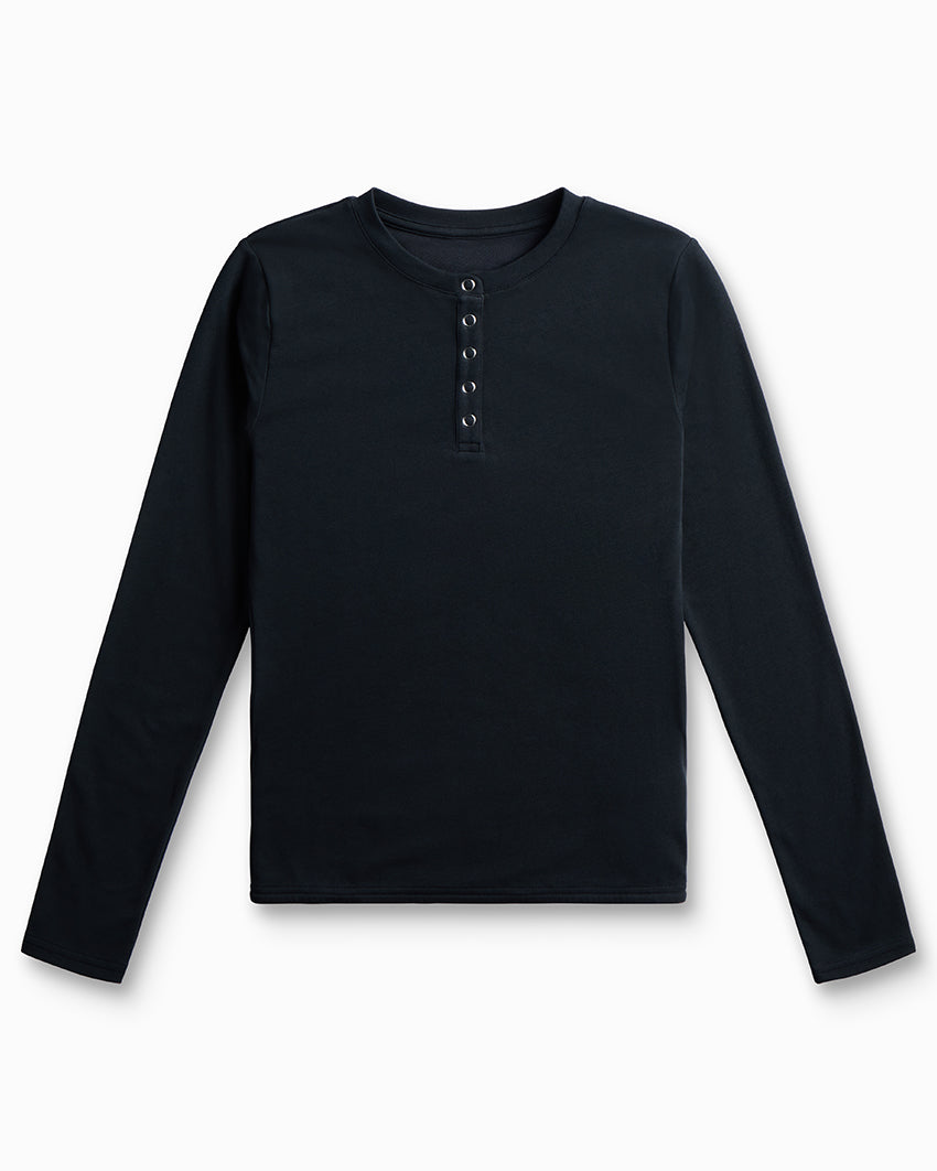 Drift Fitted Henley Long Sleeve