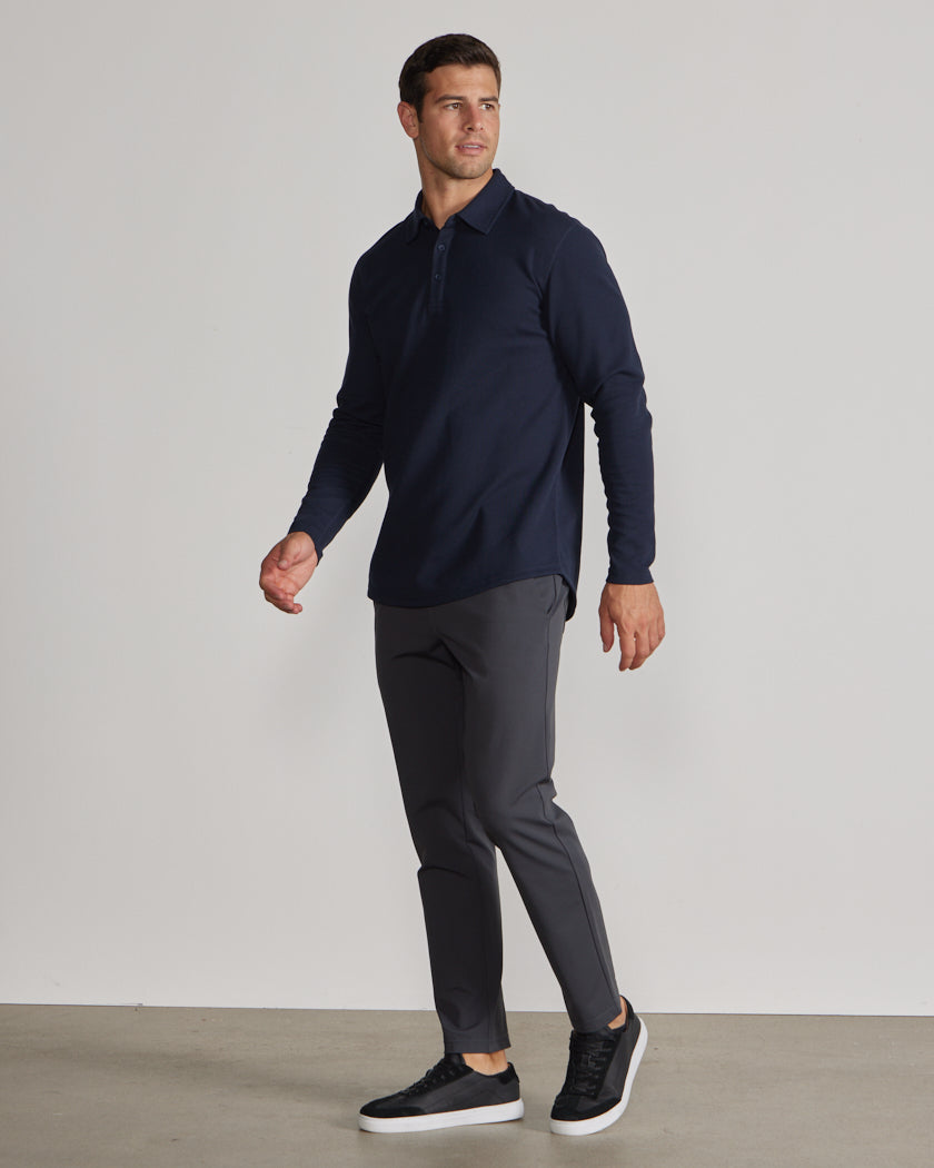 Thermal Long Sleeve Polo