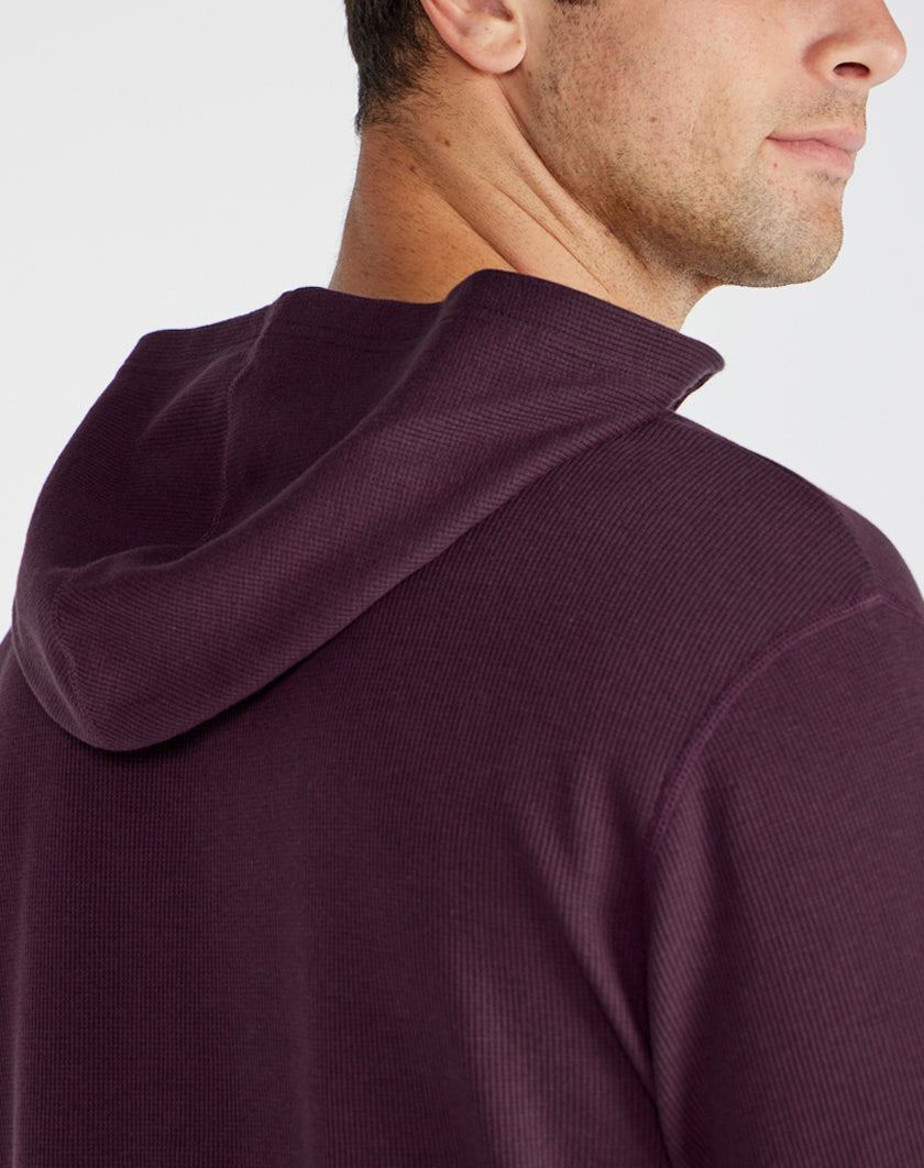 Thermal Hooded Drop-Cut Long Sleeve