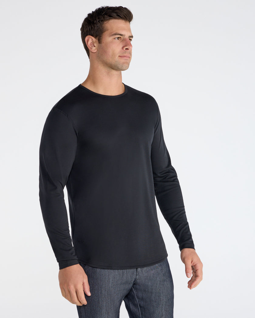 Cotton Long Sleeve Drop-Cut