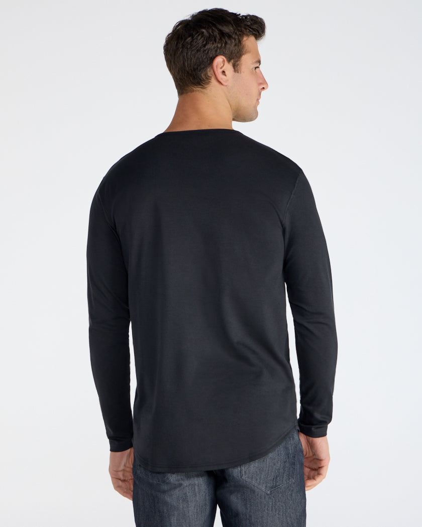 Cotton Long Sleeve Drop-Cut