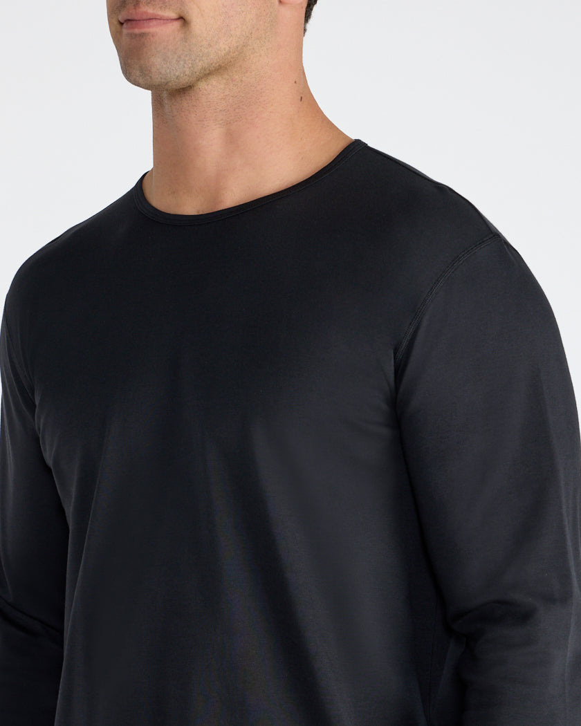 Cotton Long Sleeve Drop-Cut