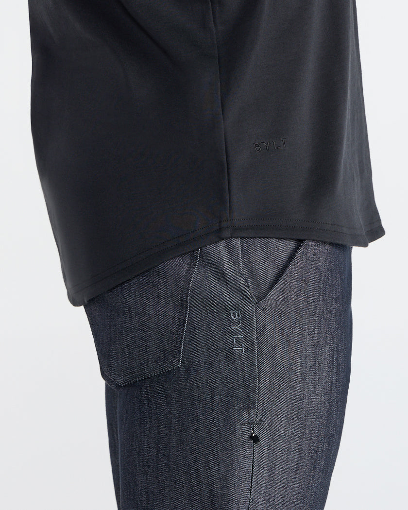 Cotton Long Sleeve Drop-Cut
