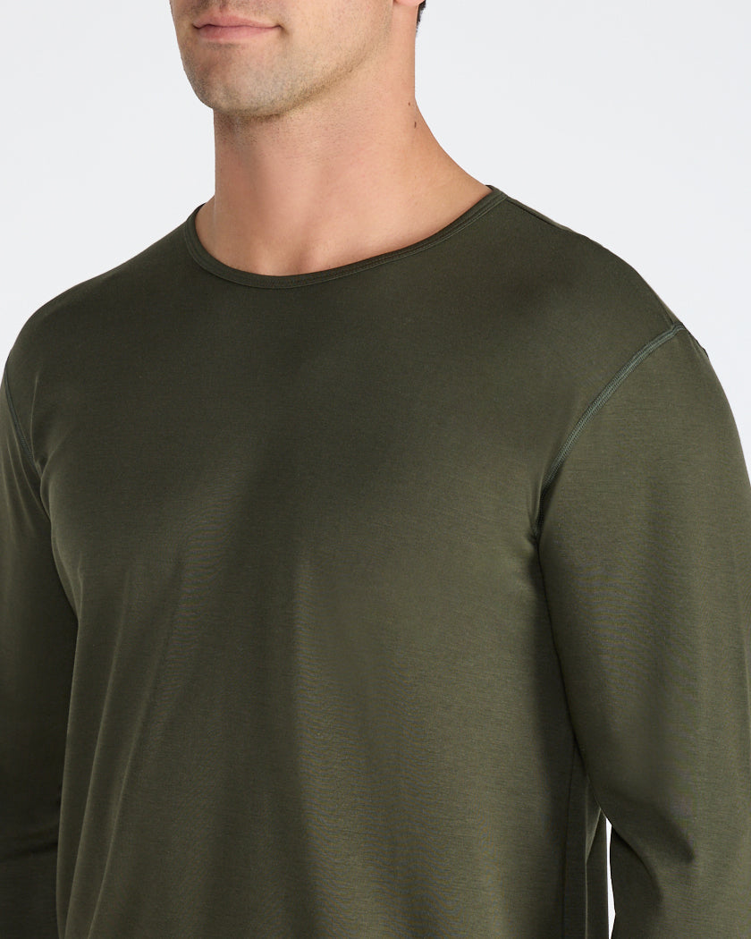 Cotton Long Sleeve Drop-Cut