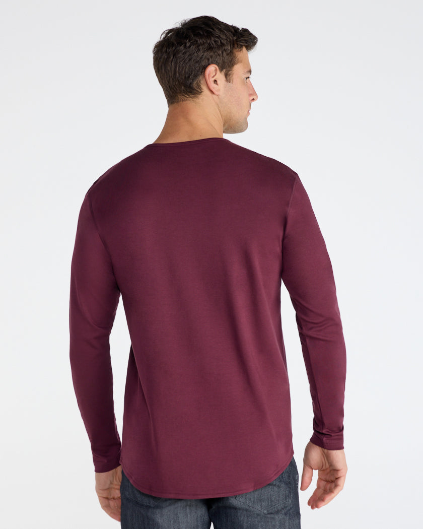 Cotton Long Sleeve Drop-Cut