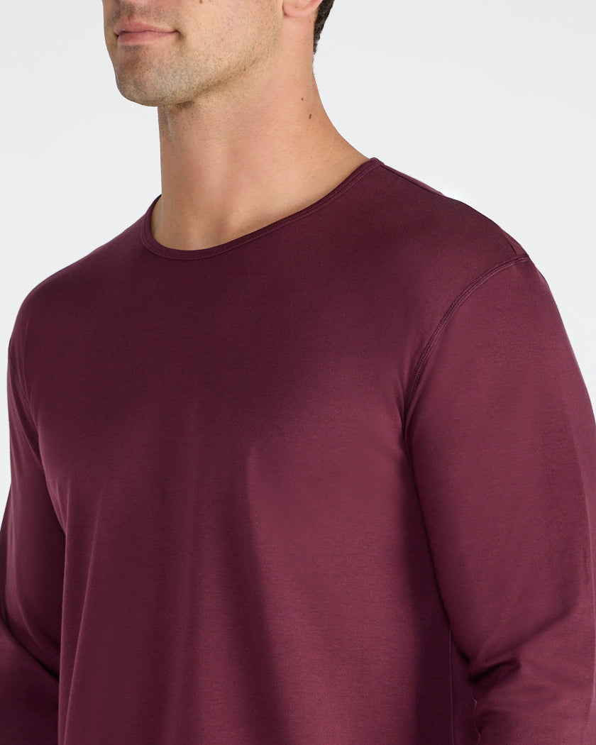 Cotton Long Sleeve Drop-Cut