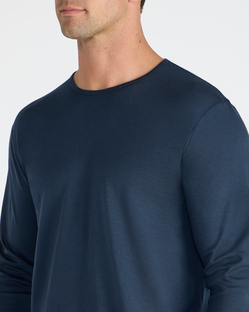 Cotton Long Sleeve Drop-Cut