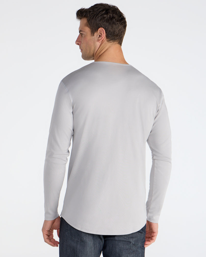 Cotton Long Sleeve Drop-Cut