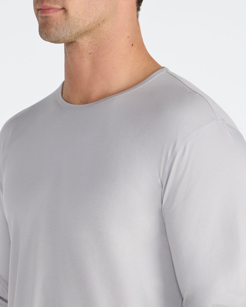 Cotton Long Sleeve Drop-Cut
