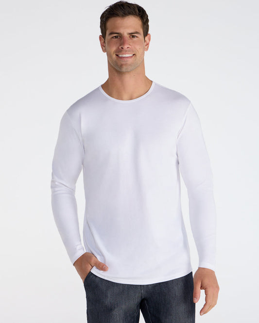Cotton Long Sleeve Drop-Cut