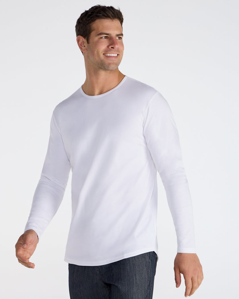 Cotton Long Sleeve Drop-Cut