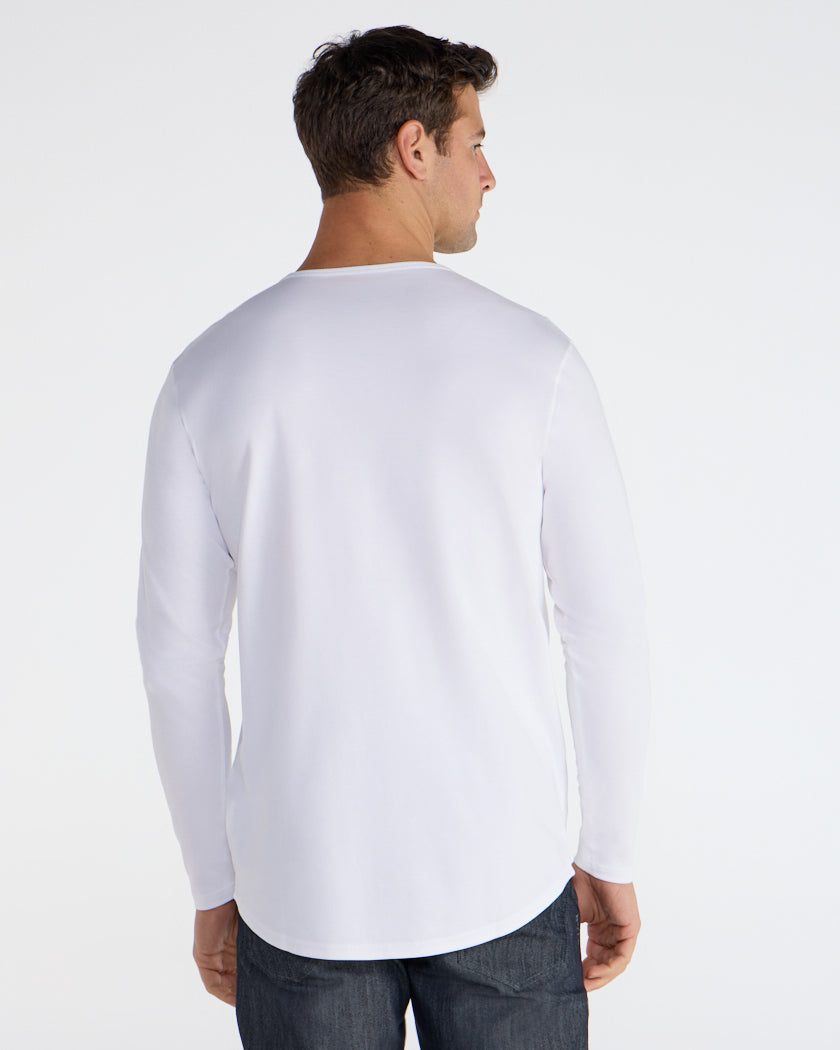 Cotton Long Sleeve Drop-Cut