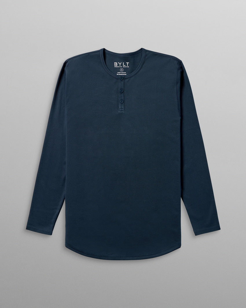Cotton Long Sleeve Henley