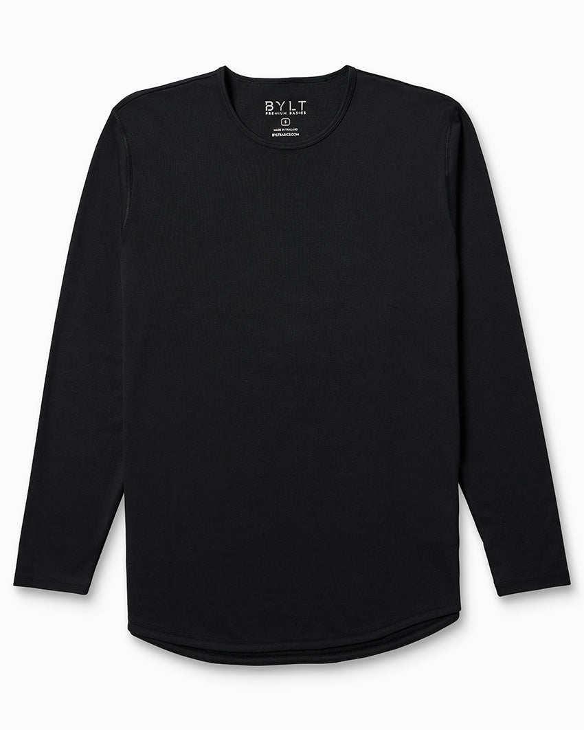 Cotton Long Sleeve Drop-Cut