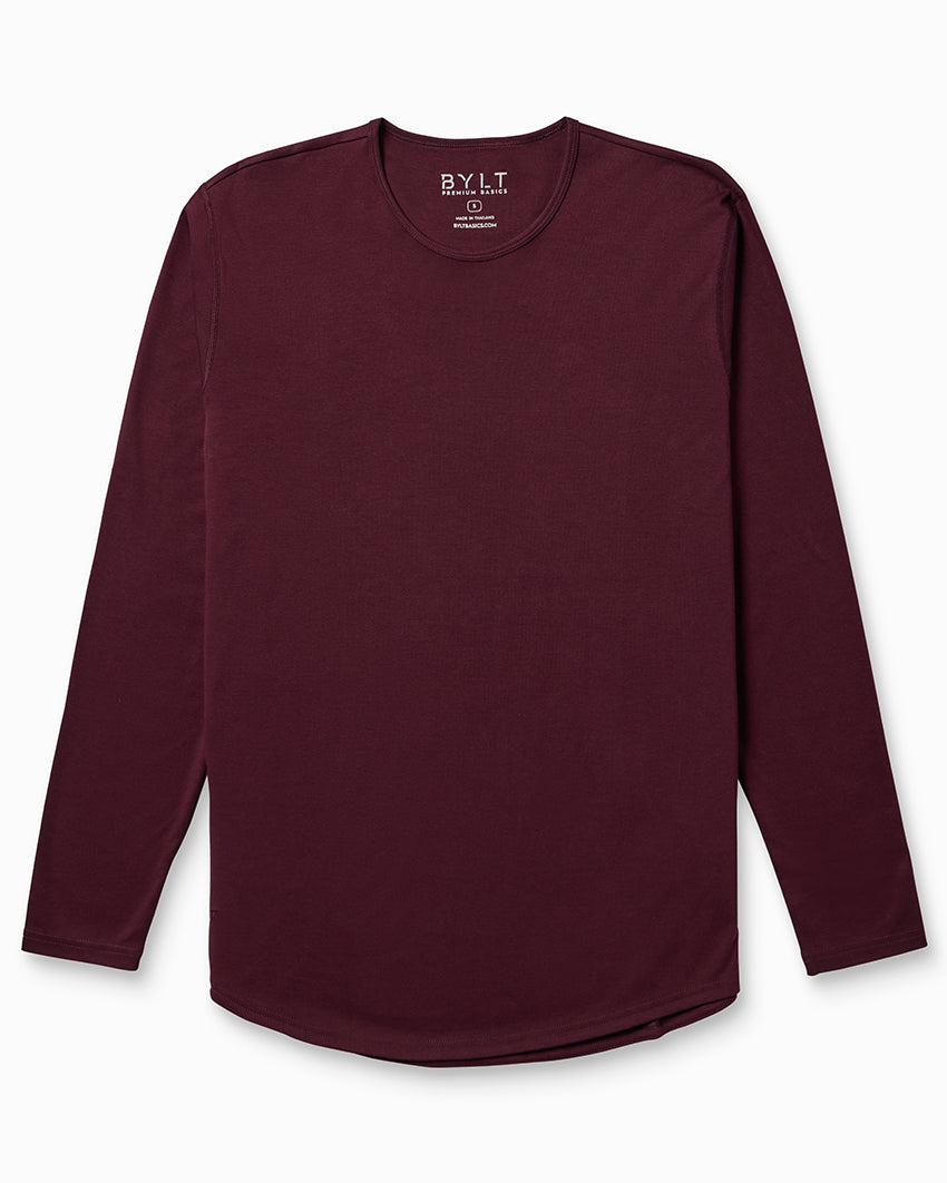 Cotton Long Sleeve Drop-Cut