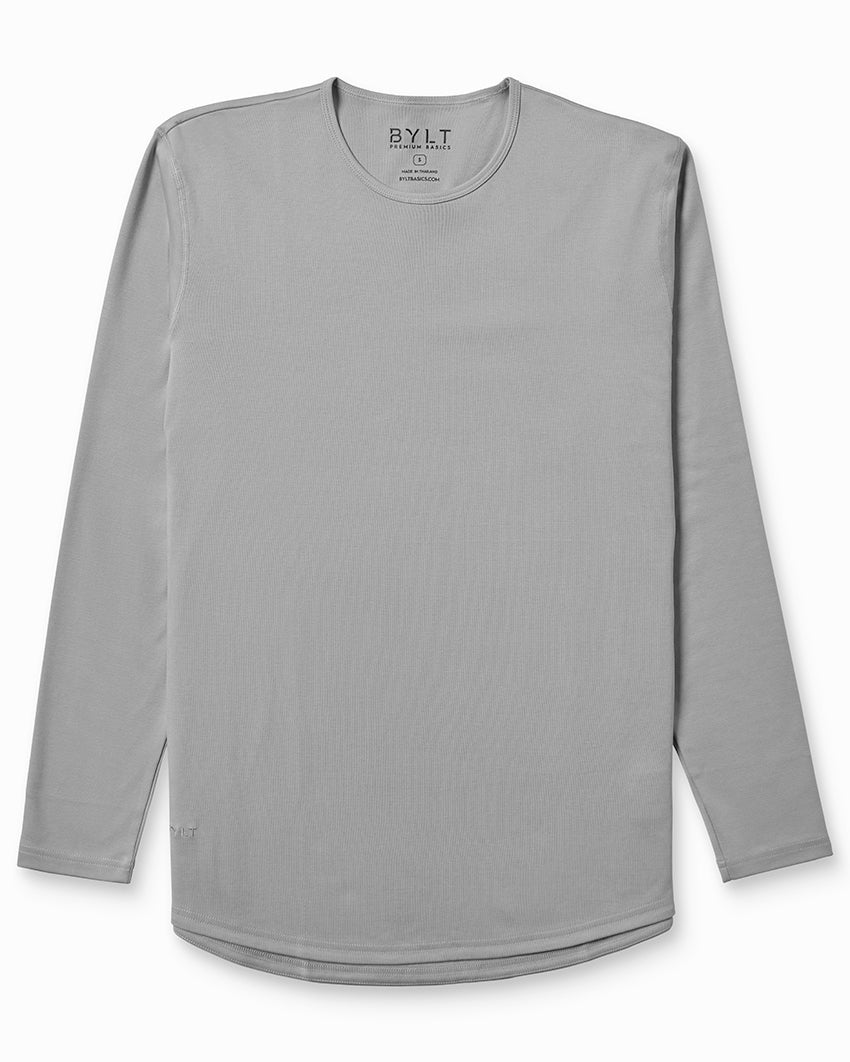 Cotton Long Sleeve Drop-Cut