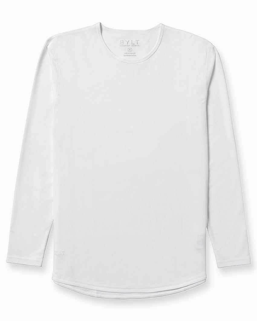 Cotton Long Sleeve Drop-Cut
