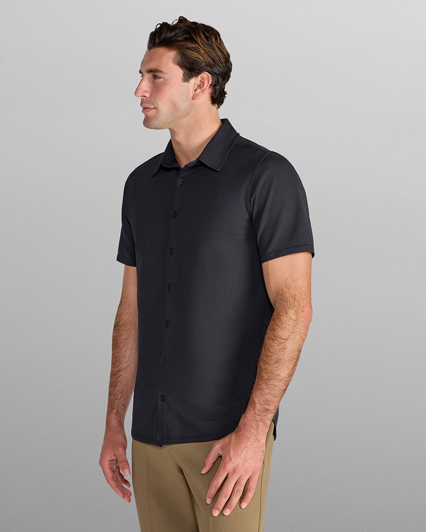 Seersucker Short Sleeve Button Down