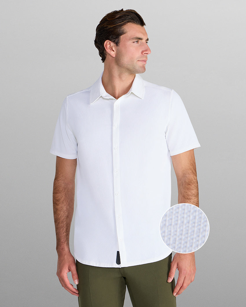 Seersucker Short Sleeve Button Down