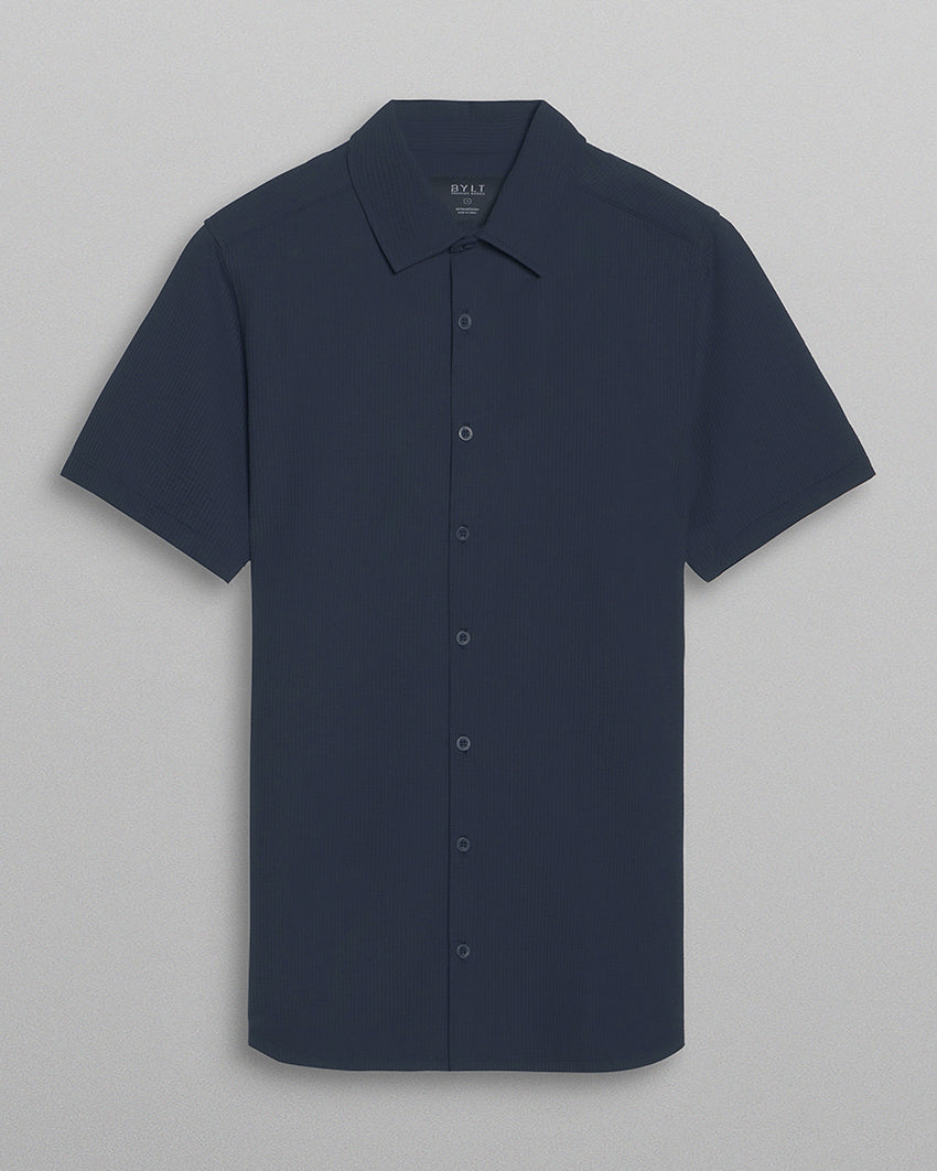 Seersucker Short Sleeve Button Down
