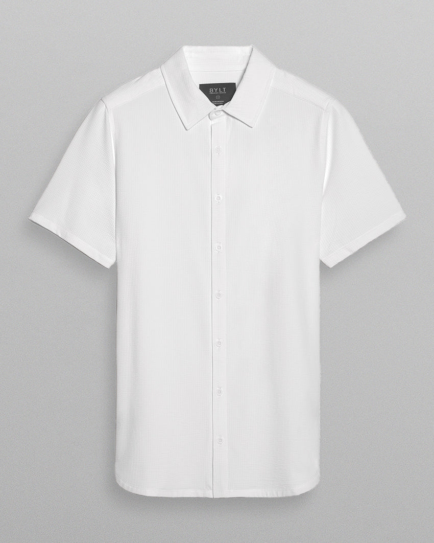Seersucker Short Sleeve Button Down