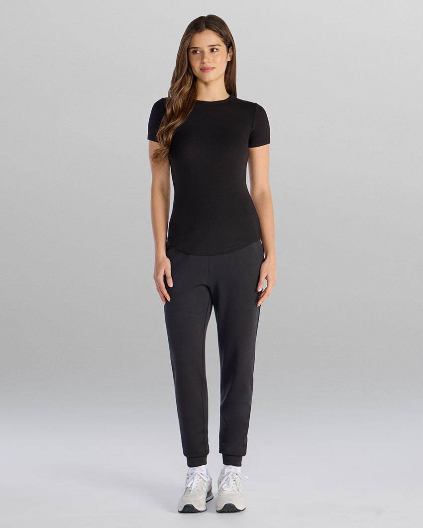 Modal Micro Rib Fitted Drop-Cut