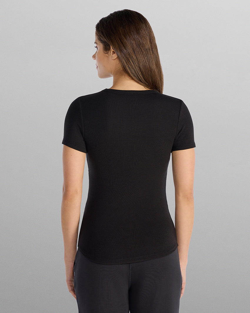 Modal Micro Rib Fitted Drop-Cut