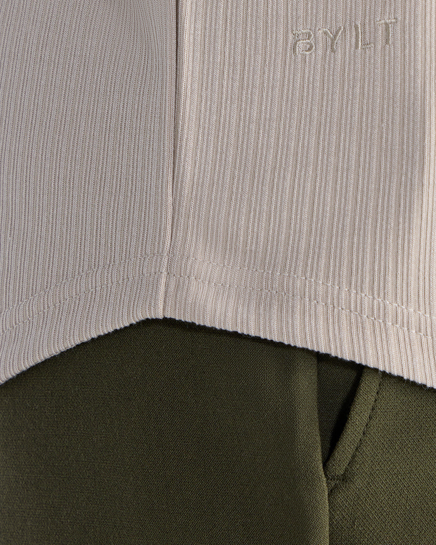 2-Item Ribbed Short Sleeve Open V Polo Bundle