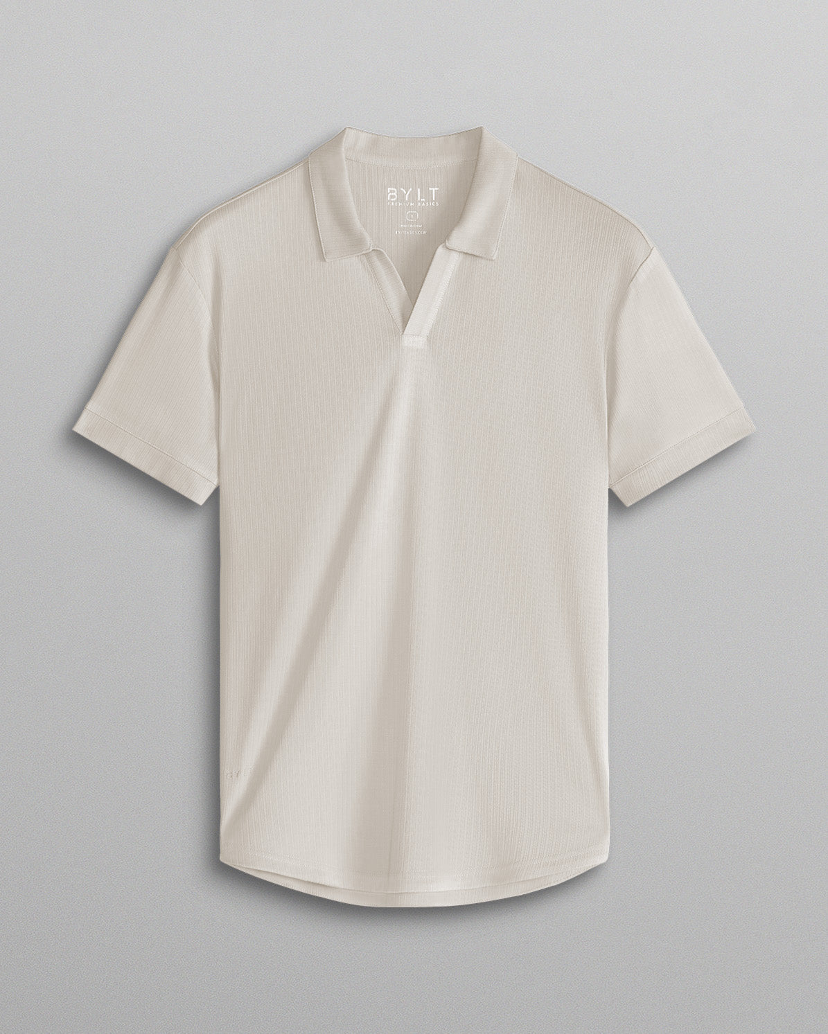 2-Item Ribbed Short Sleeve Open V Polo Bundle