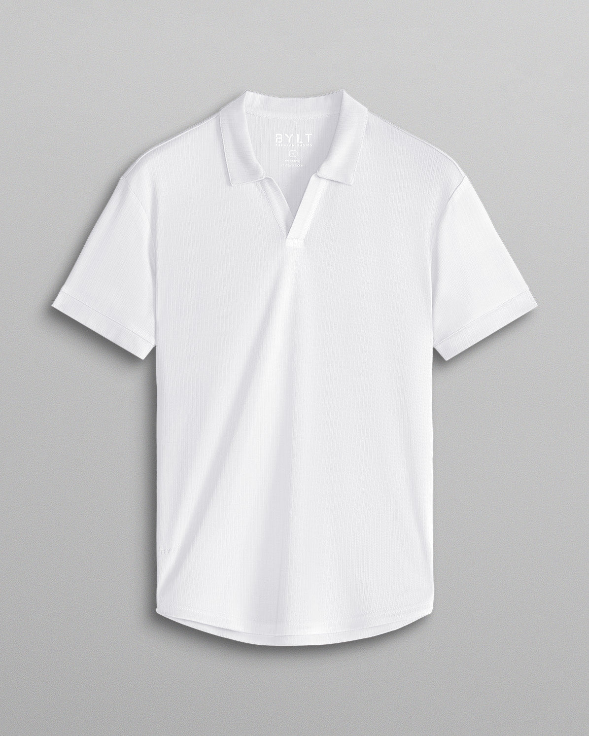 2-Item Ribbed Short Sleeve Open V Polo Bundle