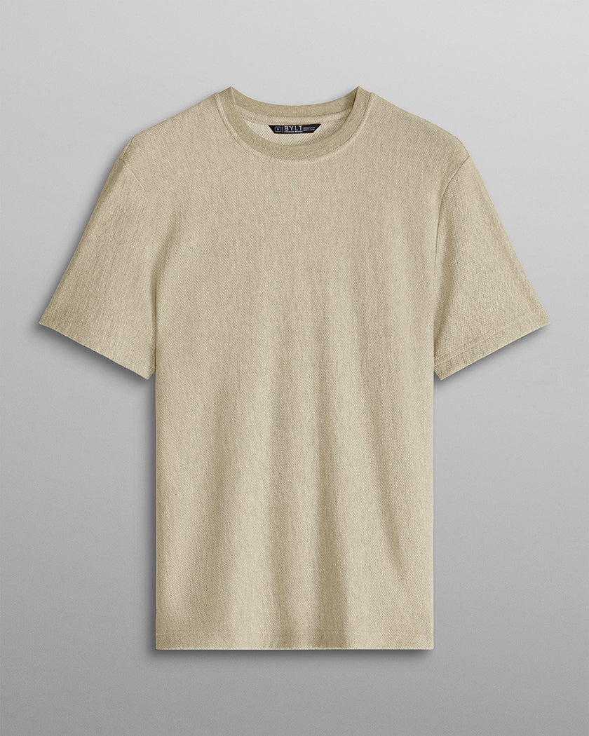 Brushed Herringbone Box Tee