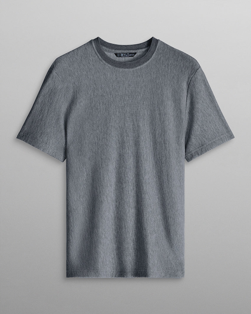 Brushed Herringbone Box Tee