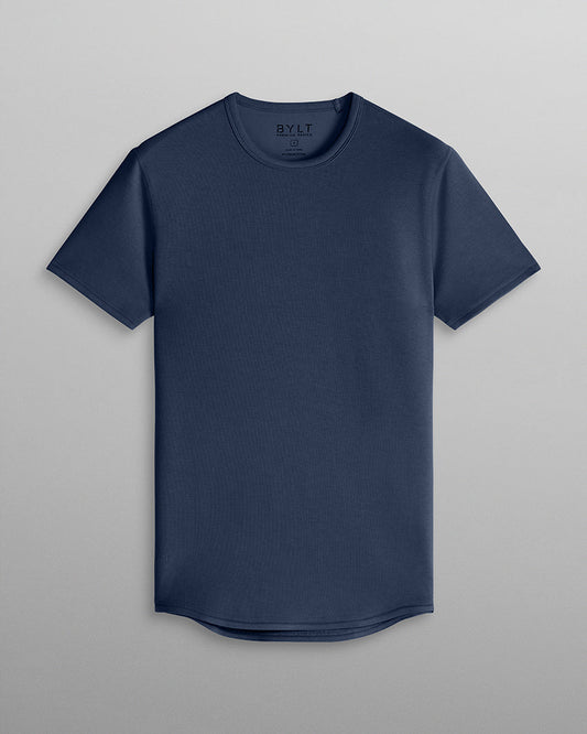 Micro Rib Short Sleeve Drop-Cut