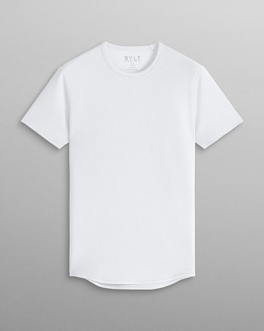 Micro Rib Short Sleeve Drop-Cut
