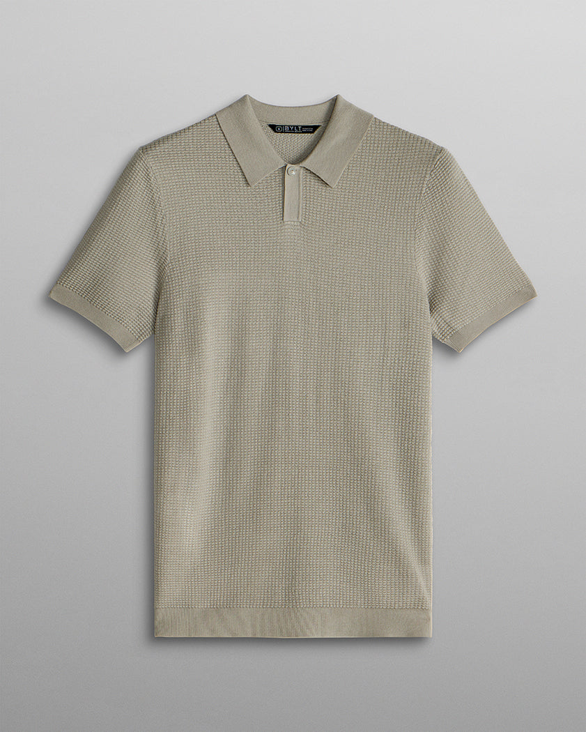 Textured Knit Polo