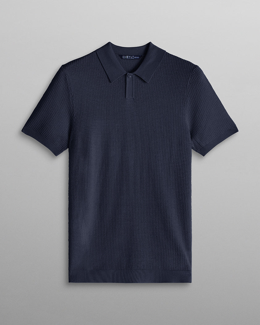 Textured Knit Polo