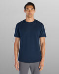 Micro Rib Short Sleeve Drop-Cut
