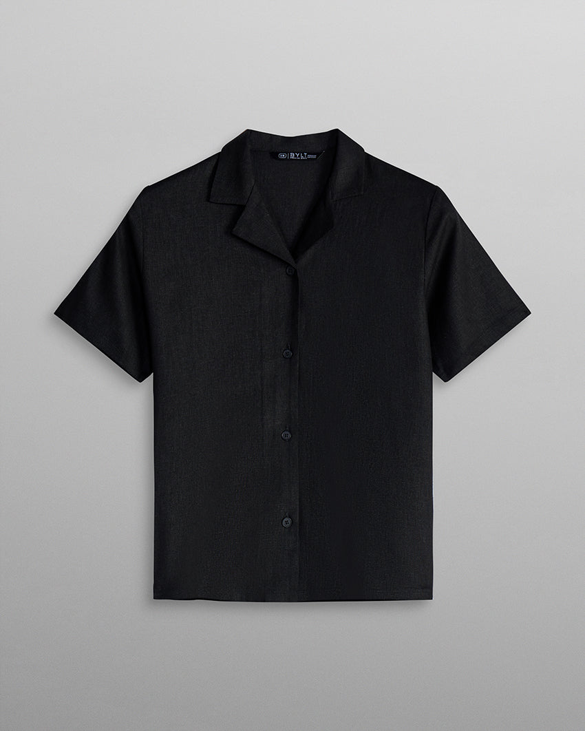 Women's Back to Basics Linen Camp Collar